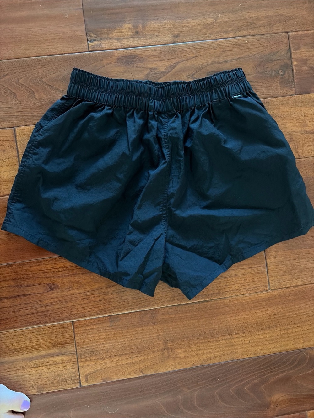 PrAna Crossback Shorts Women's S Black Recycled Nylon Elastic Waist Hiking - Picture 5 of 9